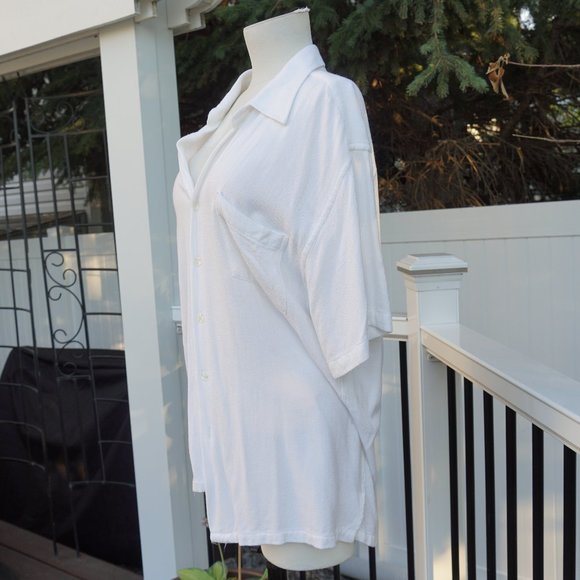 Short Sleeve White Button Down Shirt - Picture 2 of 4